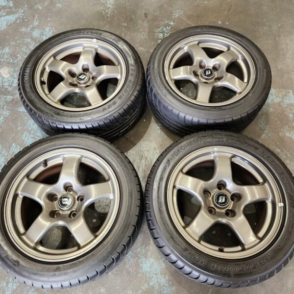 R32 GTR BNR32 OEM 16 x 8 +30 Wheel Set with Yokohama tyres