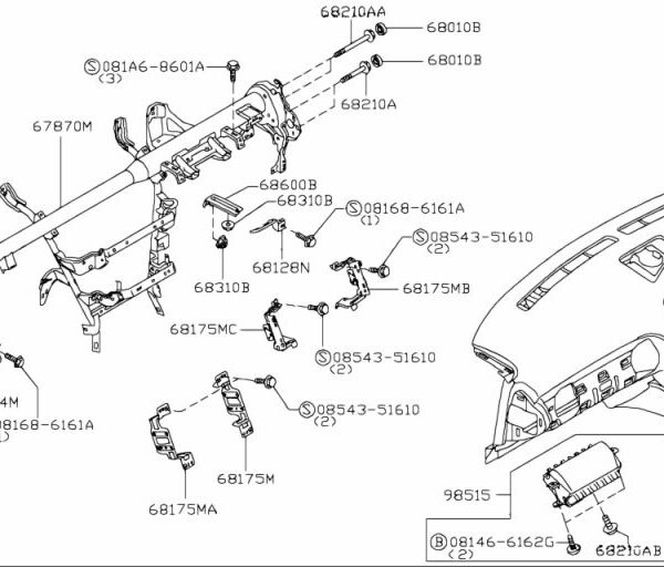 Nissan Dash Panel Dash Assembly - R35 GTR 07 - 16