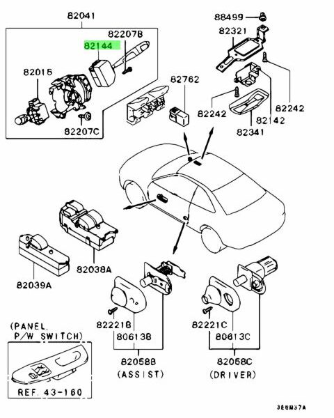 Mitsubishi Indicator Stalk Switch - EVO 4 5 6 CN9A CP9A